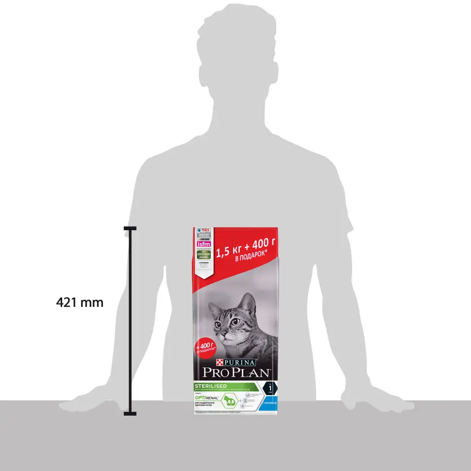 Pro plan cat adult sterilised сухой корм для стерилизованных кошек с кроликом - 1,5 кг + 400 г в подарок в интернет-зоомагазине Pets Room