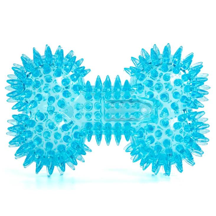 Elitedog игрушка для собак резиновая "косточка с шипами", голубая, 11.2х7.4х4.7см в интернет-зоомагазине Pets Room